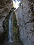 Rappelling down a waterfall