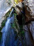 Waterfall rappelling