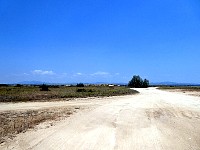 Tracks behind Potamos Beach