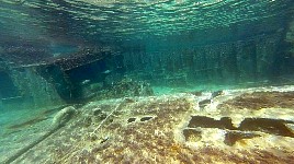 Underwater wreck near Potamos Beach