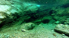 Orlias Red Waterfall underwater