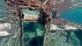 Underwater wreck near Potamos Beach