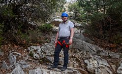Going to the zipline starting point