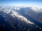 Aerial view of the Alps