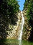 Big abseil at waterfall