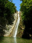 Big abseil at waterfall