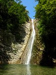 Big abseil at waterfall