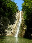 Big abseil at waterfall