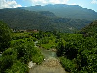 View from roman bridge down to water