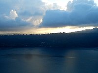 Trees near Lake Albano at sunrise