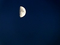 Half moon at the Dolomites