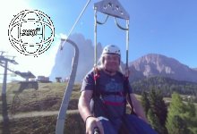 Monte Pana ziplining in paraglider seat