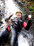 Me hanging in waterfall