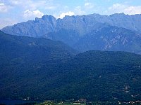 View across Lago Maggiore towards Swiss Alps