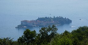 View across Lago Maggiore towards Isola Bella