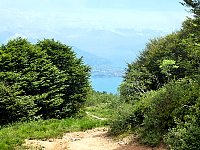 View across Lago Maggiore from hiking trail