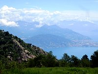 View across Lago Maggiore from hiking trail
