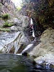 Early abseil on the route