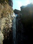 Jumping down waterfall