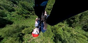 Ziplining upside down