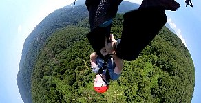 Ziplining upside down