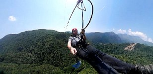 Laid-back ziplining