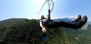 Laid-back ziplining