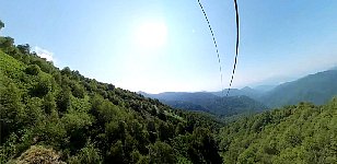 View along zipline towards end point