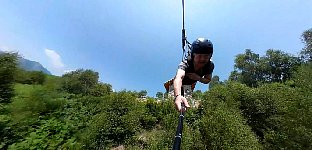 Ziplining falcon style near Lago Maggiore