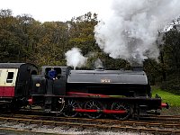 Train leaving Haverthwaite station