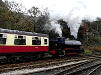 Train leaving Haverthwaite station