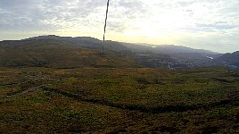 Ziplining across Welsh landscape