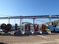 Love lock sculpture