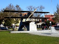 Biplane statue