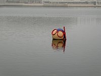 Diver sculpture in front of Oceanarium, Lisbon