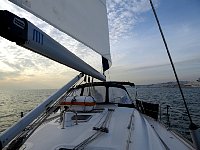 Sailboat on Tagus River