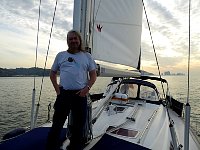 Me on sailboat on Tagus River