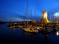 Boats in harbour in Lisbon