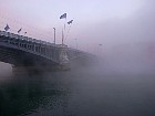 River bridge in fog, Lyon