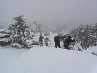 Slow going on snow shoes