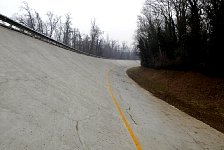 Banked curve at Monza