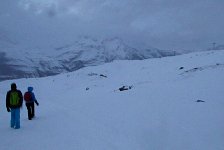 Approaching igloo village