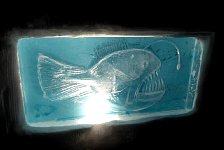 Fish ice carving
