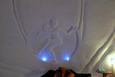 Shiva ice carving