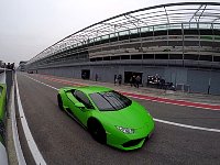 Lamborghini Huracan going wrong way at Monza pit lane