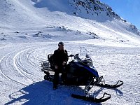 Snowmobile in Italian Alps