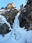 Madesimo frozen waterfall