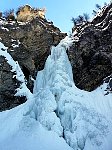 Madesimo frozen waterfall