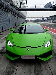 Lamborghini Huracan from front with lights