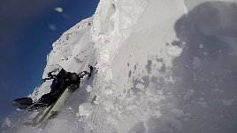 Falling off snowmobile